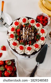 Banana Split Layered Cake Food Styling