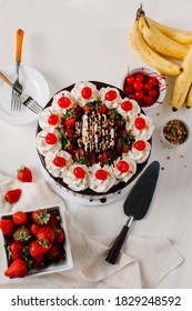 Banana Split Layered Cake Food Styling