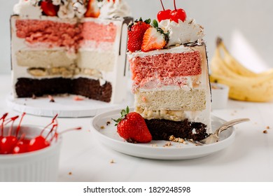 Banana Split Layered Cake Food Styling