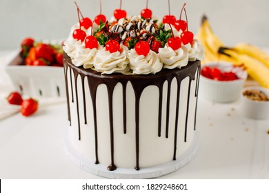 Banana Split Layered Cake Food Styling