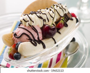 Banana Split Sundae