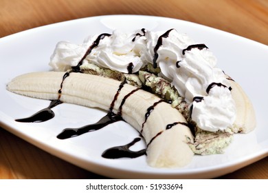 Banana Split, Sweet And Delicious