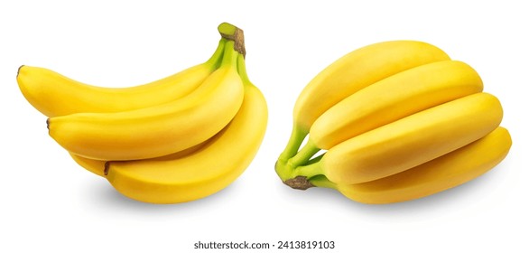 Bananas isolated. Bunch of ripe bananas on a white background. Fresh fruits. - Powered by Shutterstock