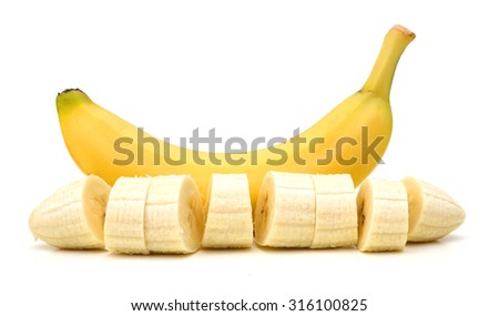 bananas isolated on white background 