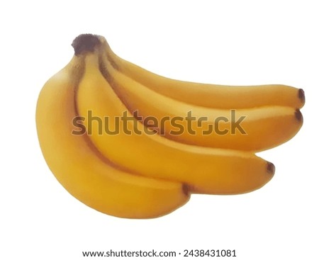 Bananas are long, curved fruits with smooth, yellow, and sometimes slightly Green skin. Bananas are among the most important food crops on the planet. Bananas are a  healthy source of fiber potassium.