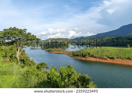 Banasura Sagar Dam is a beautiful landscape at tourist hotspot in Wayanad, Kerala India.