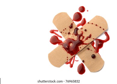 Band Aid Blood On On White Stock Photo Edit Now
