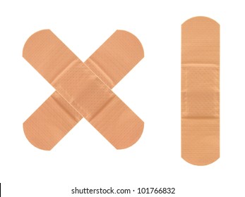 A band aid isolated against a white background