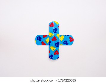 Band Aid On A White Background