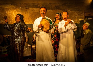 A Band Performing Folk Dances From Folklore, Egypt, August 2104