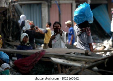 Banda Aceh, Aceh, Indonesia - January 7, 2005 : Indian Ocean Earthquake And Tsunami Disaster Destroyed Banda Aceh City In December 26 2004