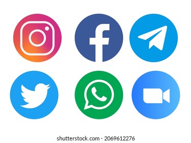 Banda Aceh, Indonesia: Nov 5, 2021: Social media symbols have ig, fb, and others