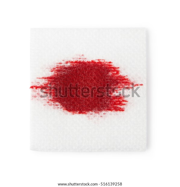 Bandage Gauze Blood On White Background Stock Photo Edit Now