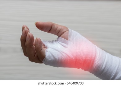 hand in bandage