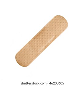A bandaid isolated on white background, diagnoal alignment