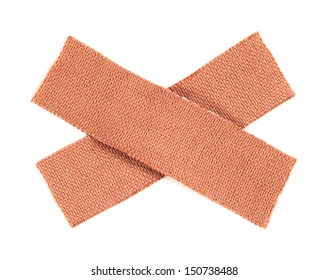 Bandaids Isolated Over A White Background