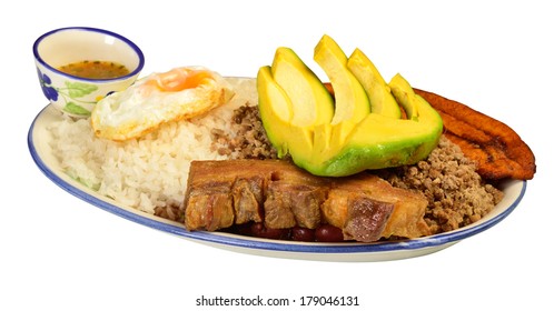 Bandeja Paisa. Colombian Cuisine.