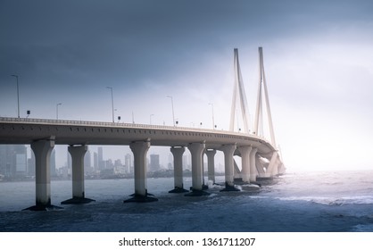 Bandra Worli Sea Link Bridge In Mumbai, India