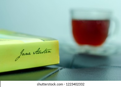 Bandung, Indonesia - 28th January 2015: Leisure Activity With Tea And Book From Jane Austen