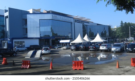 Bandung, Indonesia - January 8 2022 : Bandung City DMV Building Or Samsat Bandung