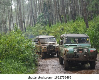 BANDUNG, INDONESIA - MAY 20th 2021 : Off Road In The Bandung Forest