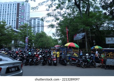 Bandung, Indonesia - Oct 10 2022 : Tourist Crowd In Front Of West Java Governor Office In Gedung Sate