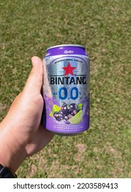 Bandung,September 2022: Aesthetic Close Up Hand Held Size Shot Of Indonesian Carbonate Drink