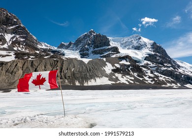 Banff, AB, CANADA - May31,2021:Athabasca Glacier Reopen For 2021 Summer After 2020 Accident.