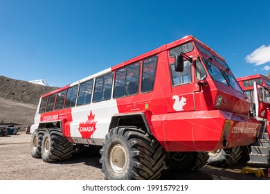 Banff, AB, CANADA - May31,2021:Athabasca Glacier Reopen For 2021 Summer After 2020 Accident.