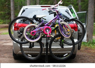 bike on back of car