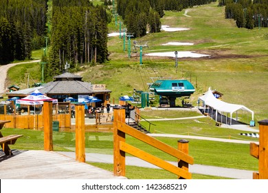 Banff/Alberta/Canada - Jun 18 2018: Partial View Lake Louise Ski Resort