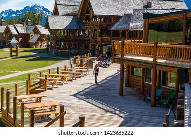 Banff/Alberta/Canada - Jun 18 2018: Partial View Lake Louise Ski Resort