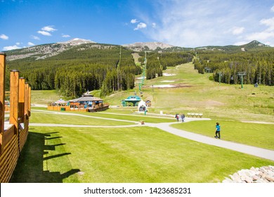 Banff/Alberta/Canada - Jun 18 2018: Partial View Lake Louise Ski Resort