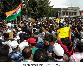 Bangalore, India. 19 December 2019: Protest Against Citizenship Amendment Act Passed By Government.