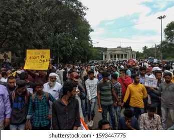 Bangalore, India. 19 December 2019: Protest Against Citizenship Amendment Act Passed By Government.