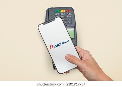 Bangalore, India 5th January 2022: Icici Payments Bank. Indian Banking Company. Personal Banking And Netbanking Services Online.