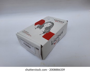 BANGALORE, INDIA - Jun 27, 2021: Bangalore, Karnataka, India, June 27 2021, Closeup Of Licious Company Non Veg Or Meat Packed In The Box Isolated On White Background