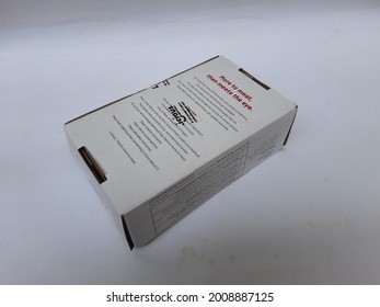 BANGALORE, INDIA - Jun 27, 2021: Bangalore, Karnataka, India, June 27 2021, Closeup Of Licious Company Non Veg Or Meat Packed In The Box Isolated On White Background