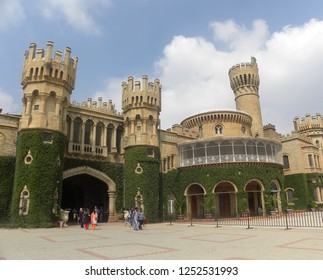 Bangalore, Karnataka, India - November 23 2018 Bangalore Palace With Tudor Revival Style Architecture