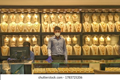 Bangalore, Karnataka/India – 25 July 2020 : Gold Shopping During Covid.