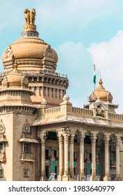 Bangalore - October 8th 2019 : The Vidhana Soudha In Bangalore, India, Is The Seat Of The Bicameral State Legislature Of Karnataka.