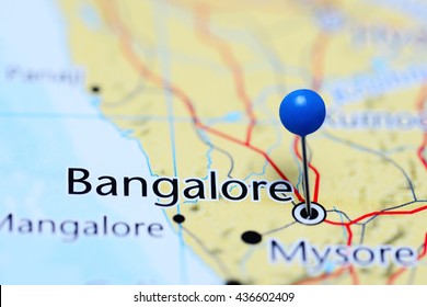 Bangalore Pinned On A Map Of India
