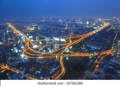 Bangkok Aerial View City Skyline