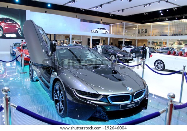 Bangkok - April 2 : BMW series I8 innovation car
- in display at 35th Bangkok International  Motor Show 2014 on
April 2,2014 in Bangkok
Thailand