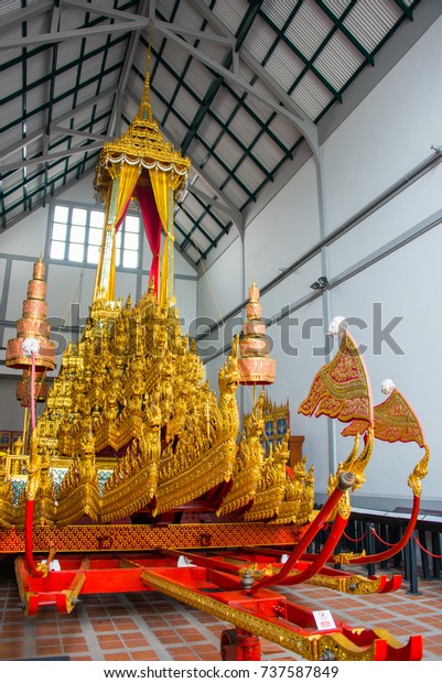 Bangkok - Aug\
5, 2016 - The beautiful and elegance art of Thai royal chariot at\
the National Museum in\
Bangkok
