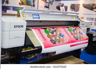 BANGKOK - AUGUST 29 : EPSON printing  machines at Pack Print and T-PLAS THAILAND on Aug 29,2015 in BITEC ,Bangkok, Thailand.