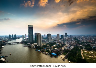 Bangkok City Aerial View