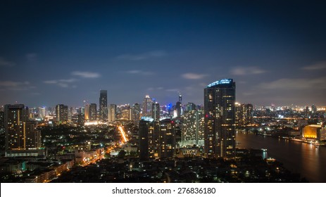 Bangkok city at night - Shutterstock ID 276836180