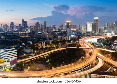 Bangkok City Road Interchange Central Business Stock Photo 336464456 ...