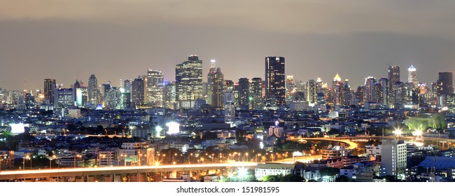 Bangkok city scape at nighttime 